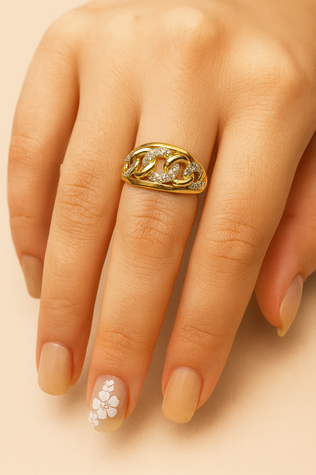 Anillo Cadena Amarre Elegancia