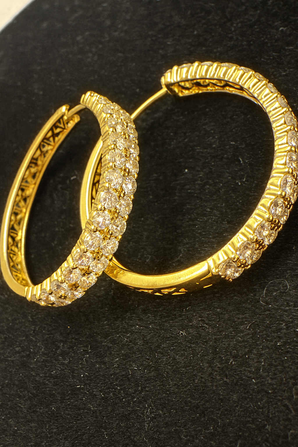 Argollas Doble Fila de Brillo
