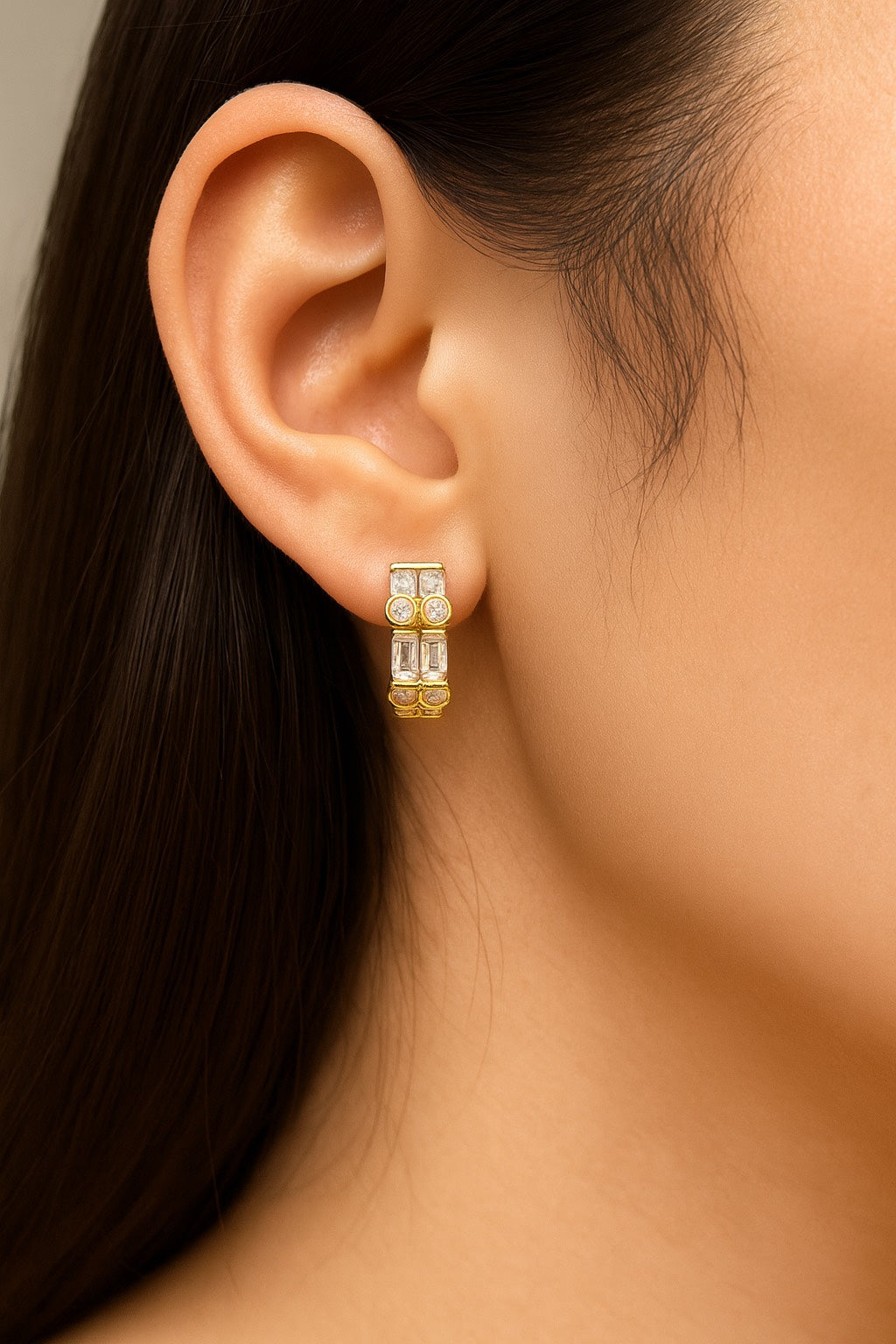 Aretes Aro Elegancia Real
