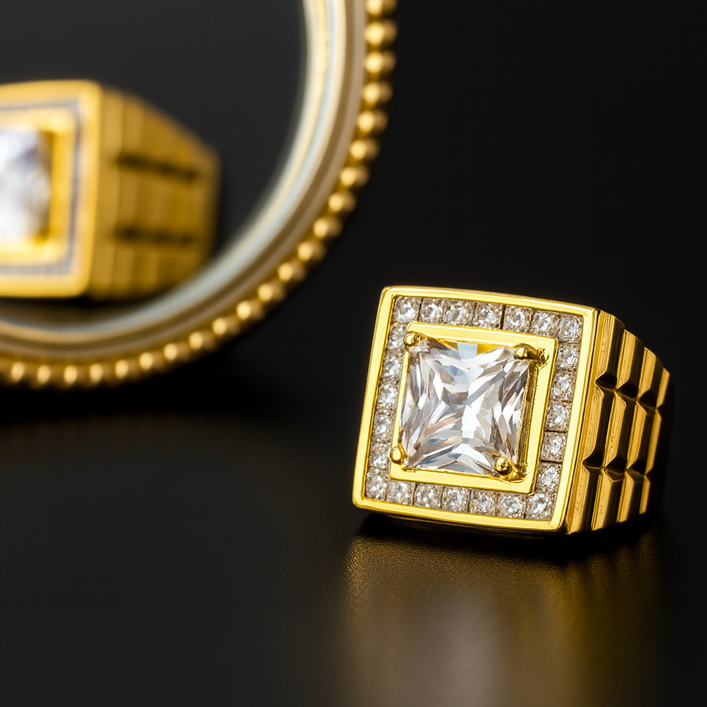 Anillo Masculino Cuadrado