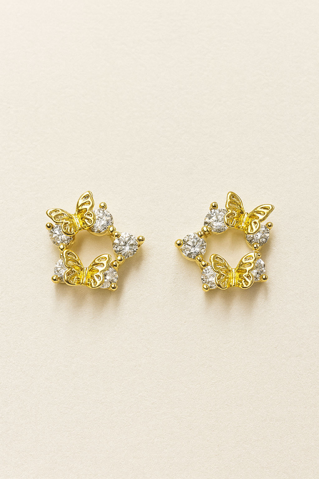 Aretes Maripositas con Circonias