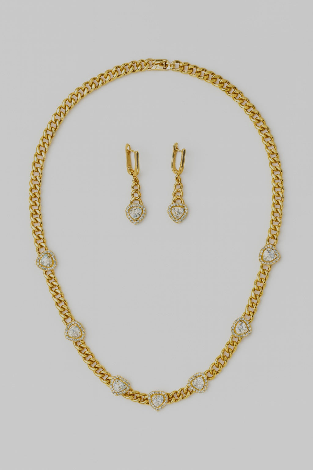 Set de Corazones Con Zirconia