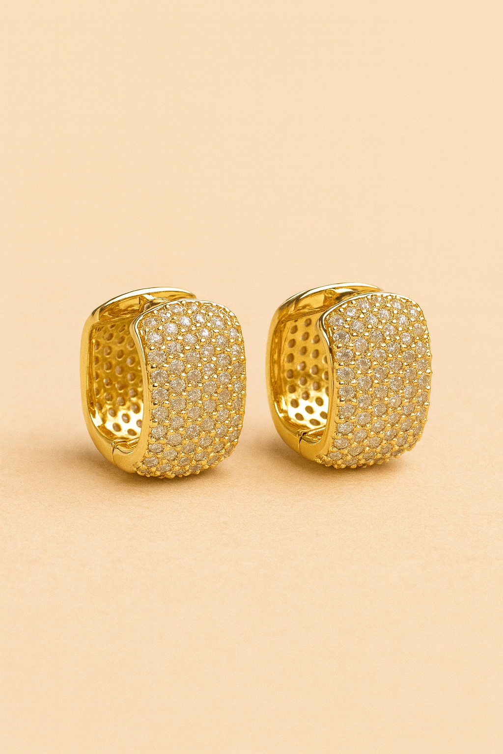 Aretes Maxi Brillo Cuadrados
