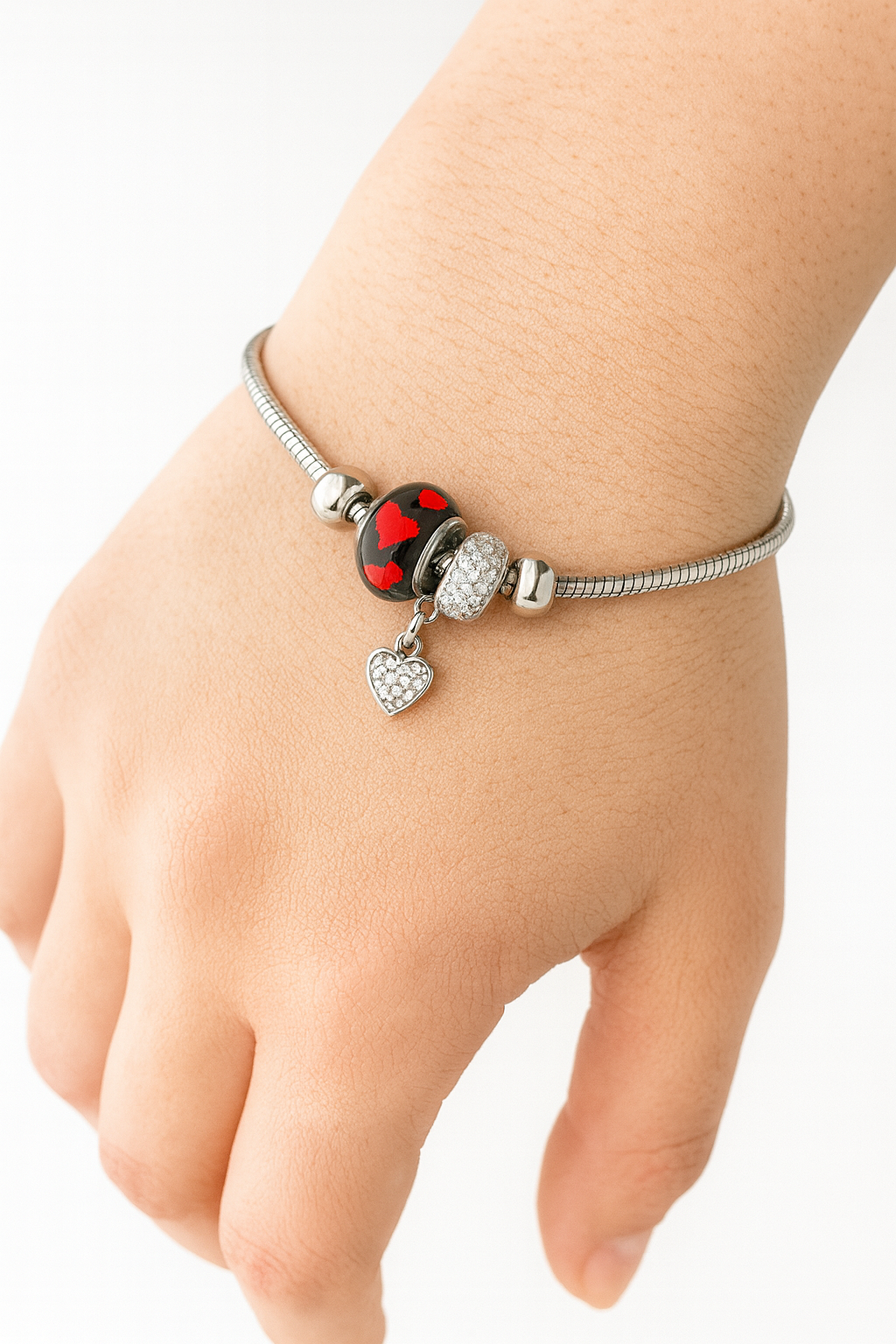 Manilla Corazón Enamorado Silver