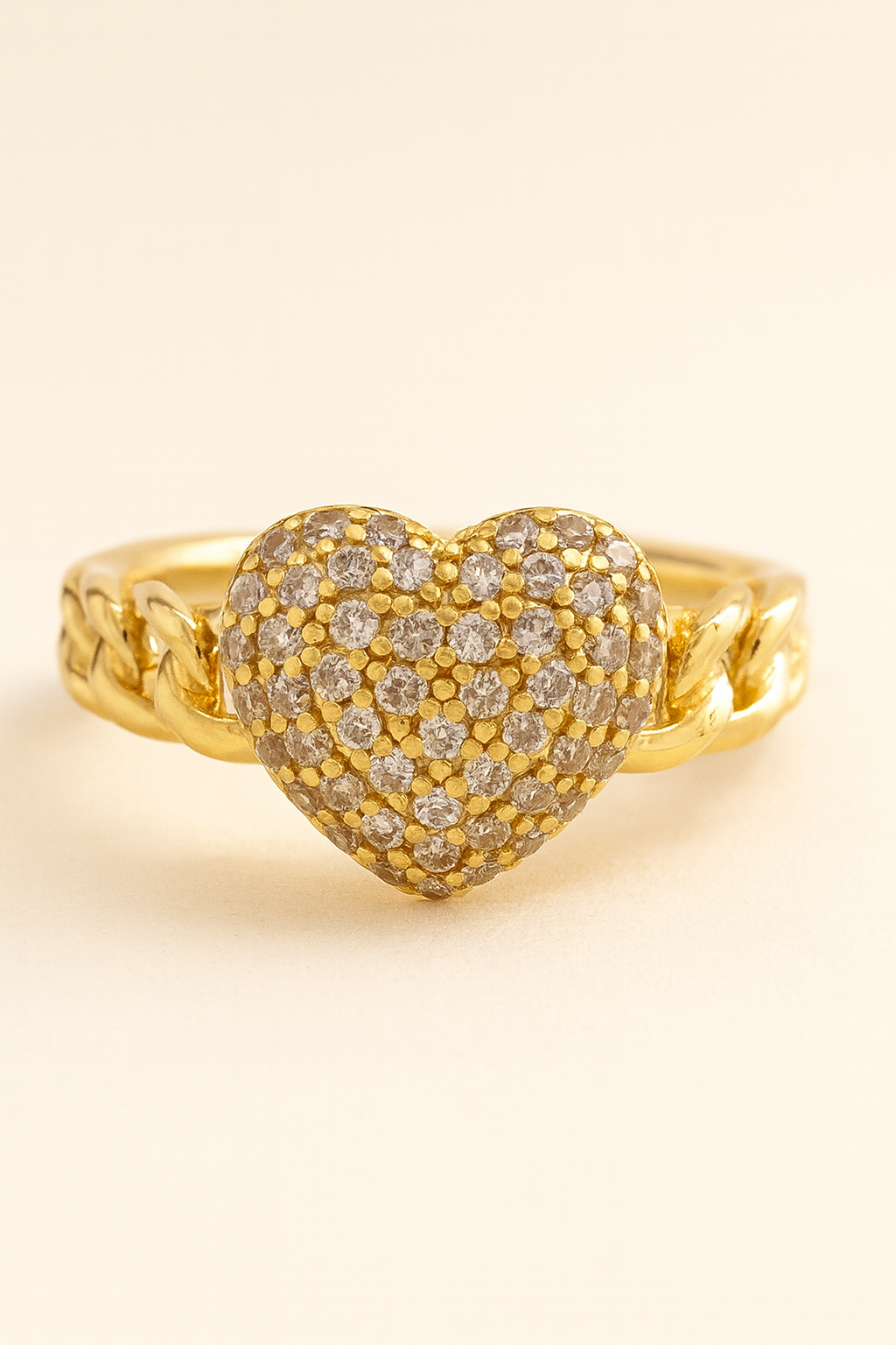 Anillo Corazón Brillante