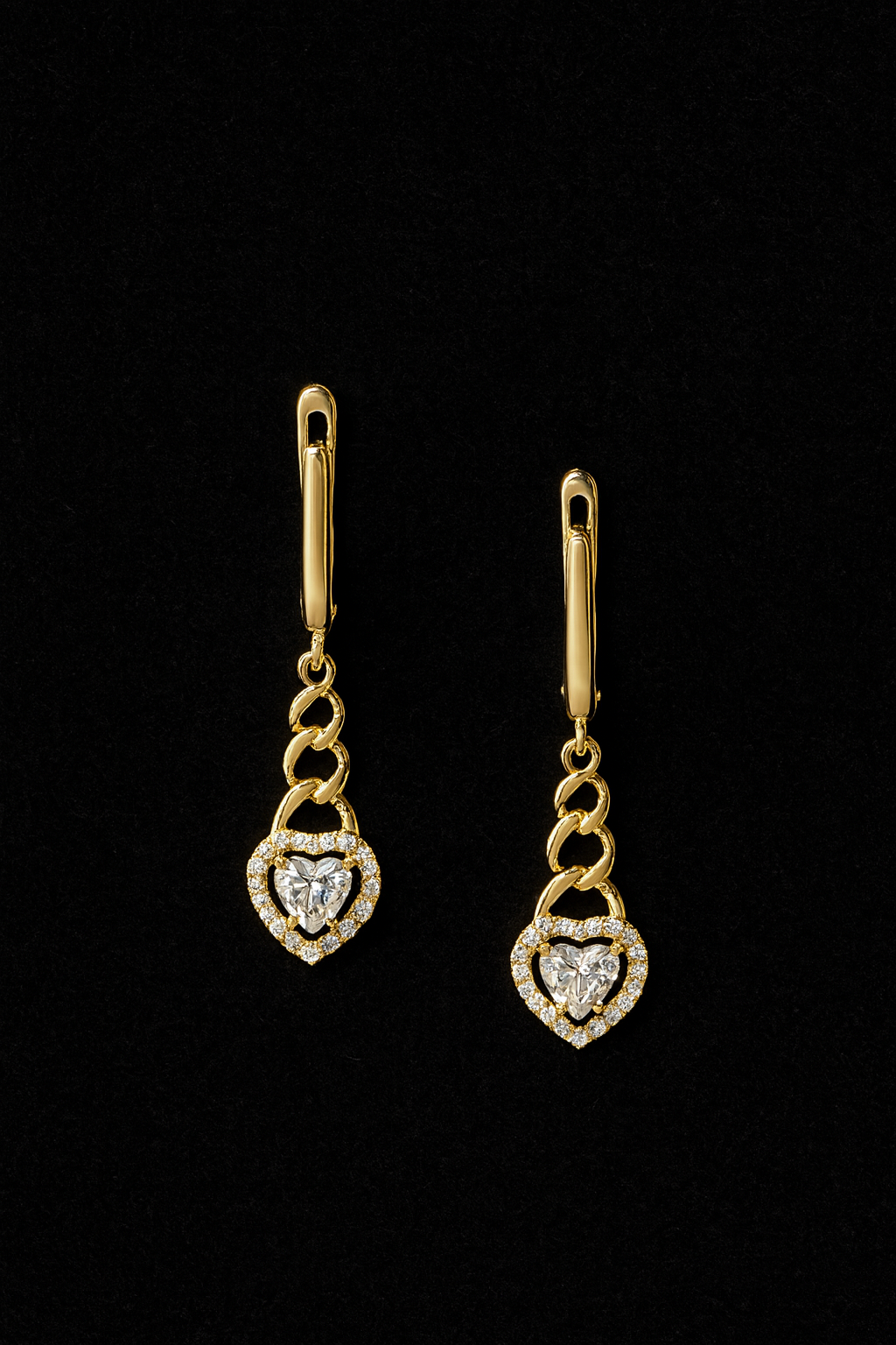 Set de Corazones Con Zirconia
