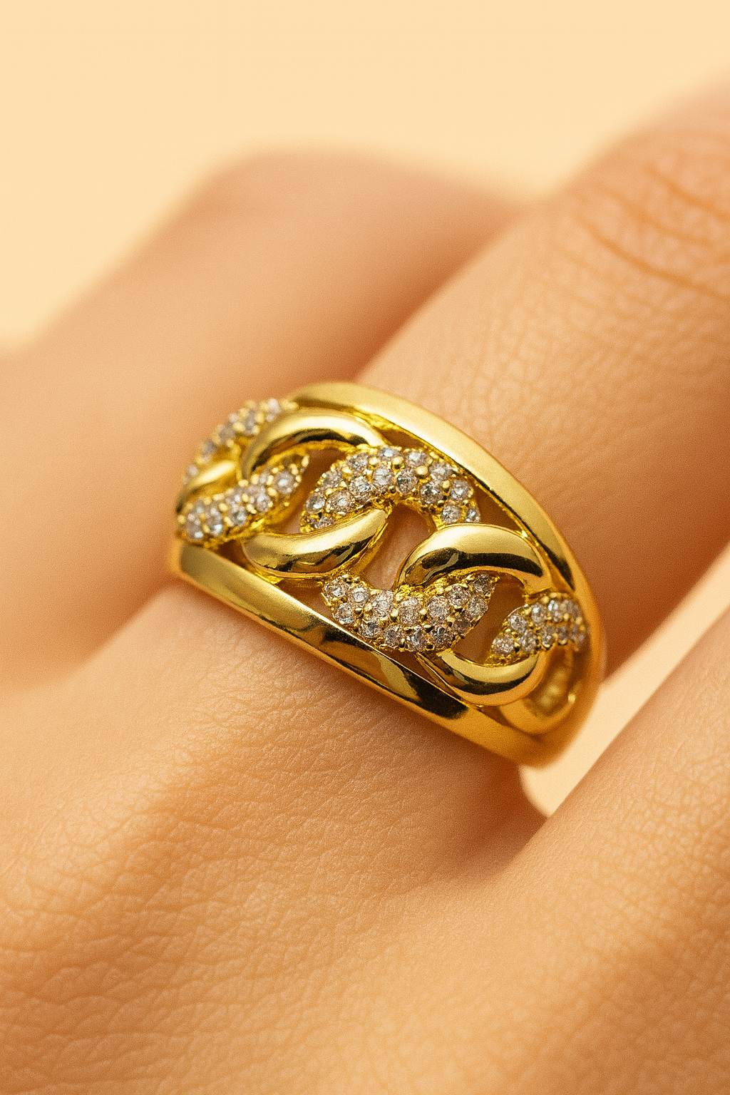 Anillo Cadena Amarre Elegancia