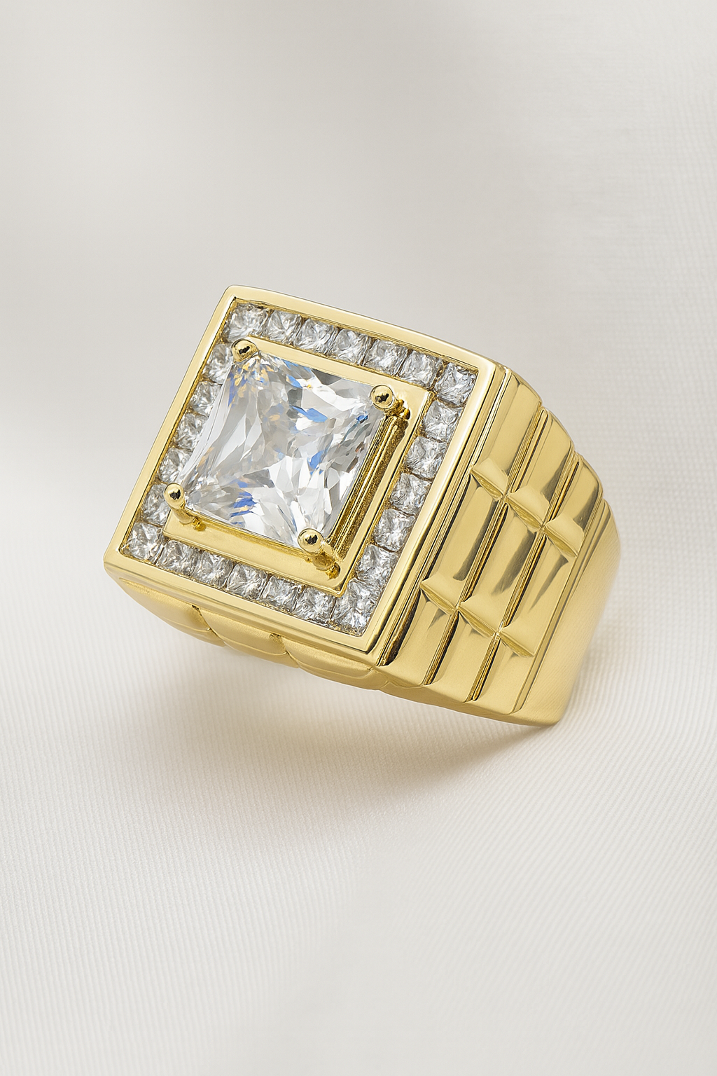 Anillo Masculino Cuadrado