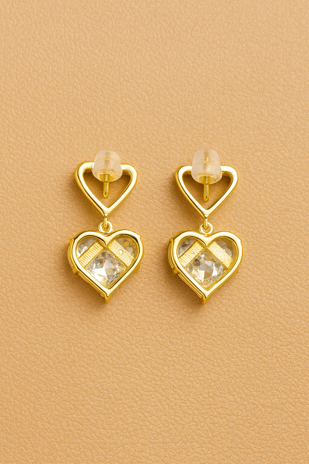 Aretes Corazón Doble