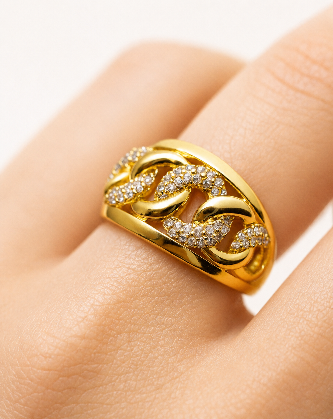 Anillo Cadena Amarre Elegancia