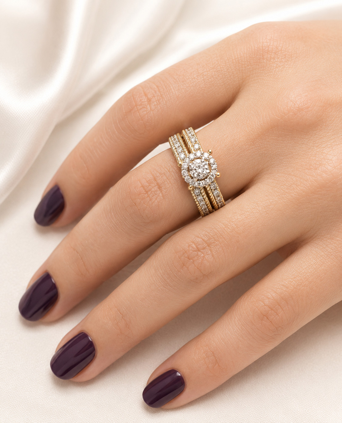 Anillo de Compromiso Doble Pieza