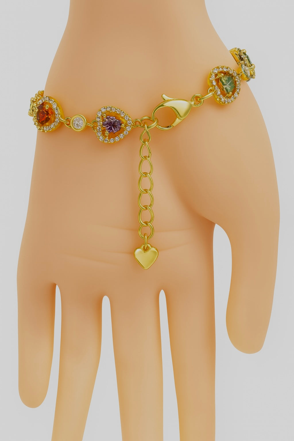 Pulsera de Corazones Arcoíris