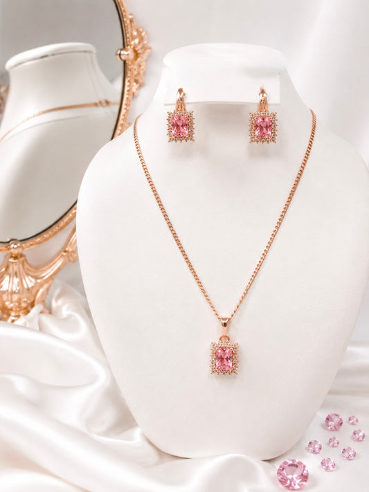 Set Elegancia Piedra Rosa