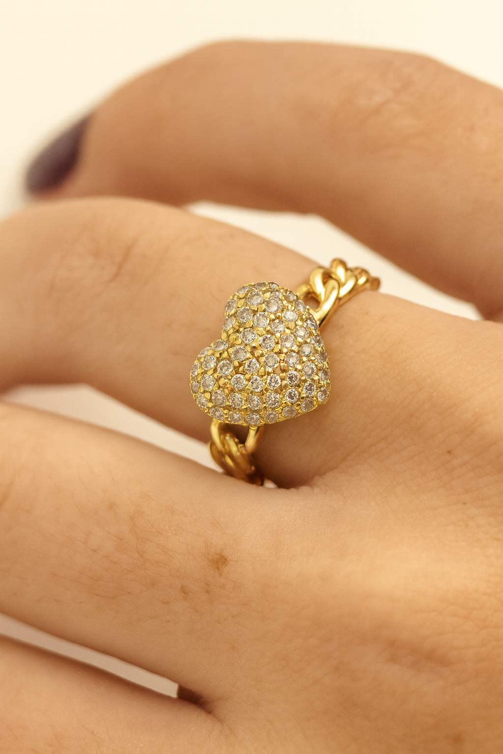 Anillo Corazón Brillante