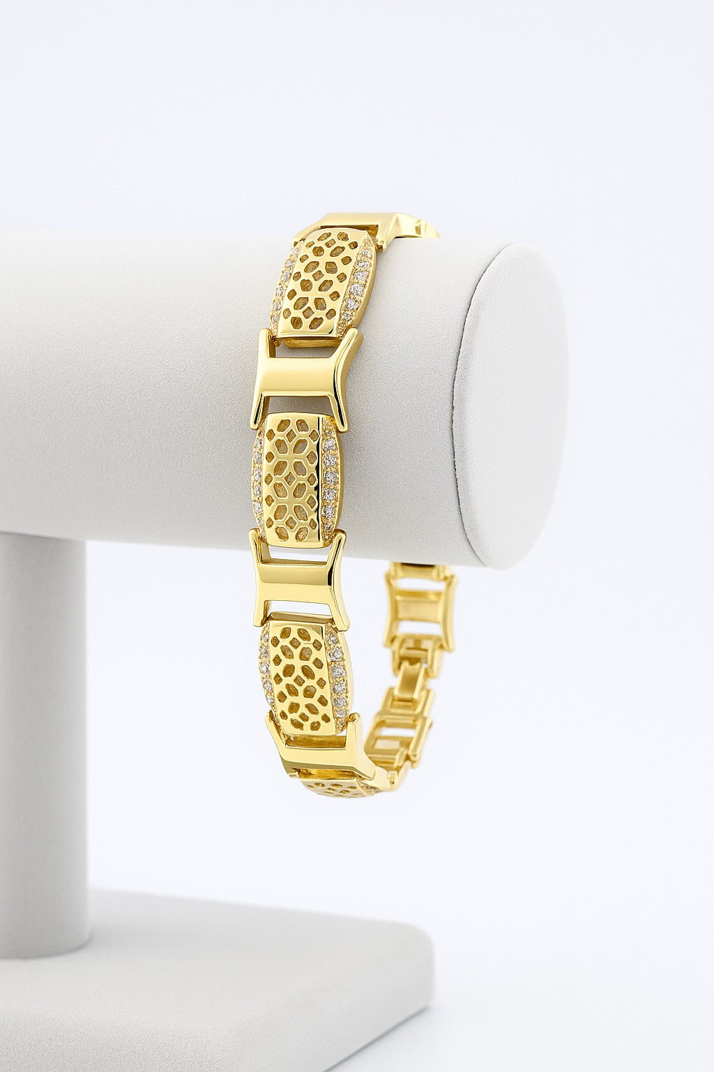 Pulsera Dorada Clásica con patron circular