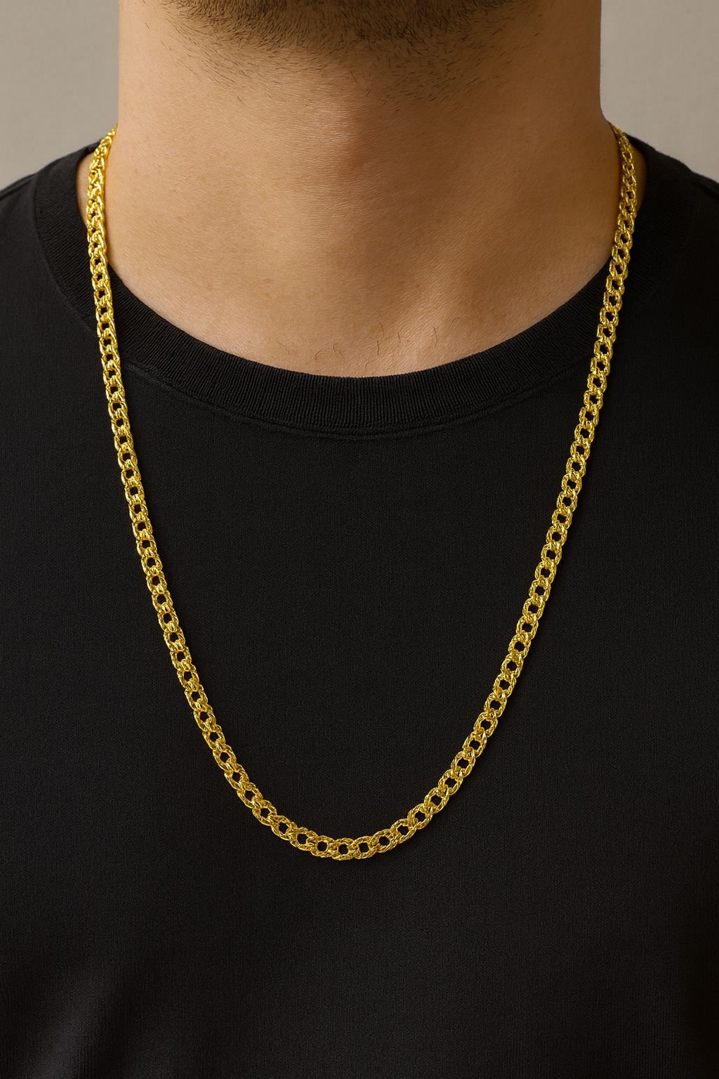 Cadena Unisex Laminada en Oro