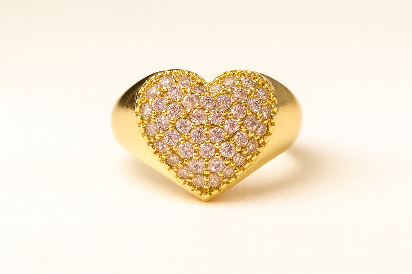 Anillo Corazón Grande Radiante