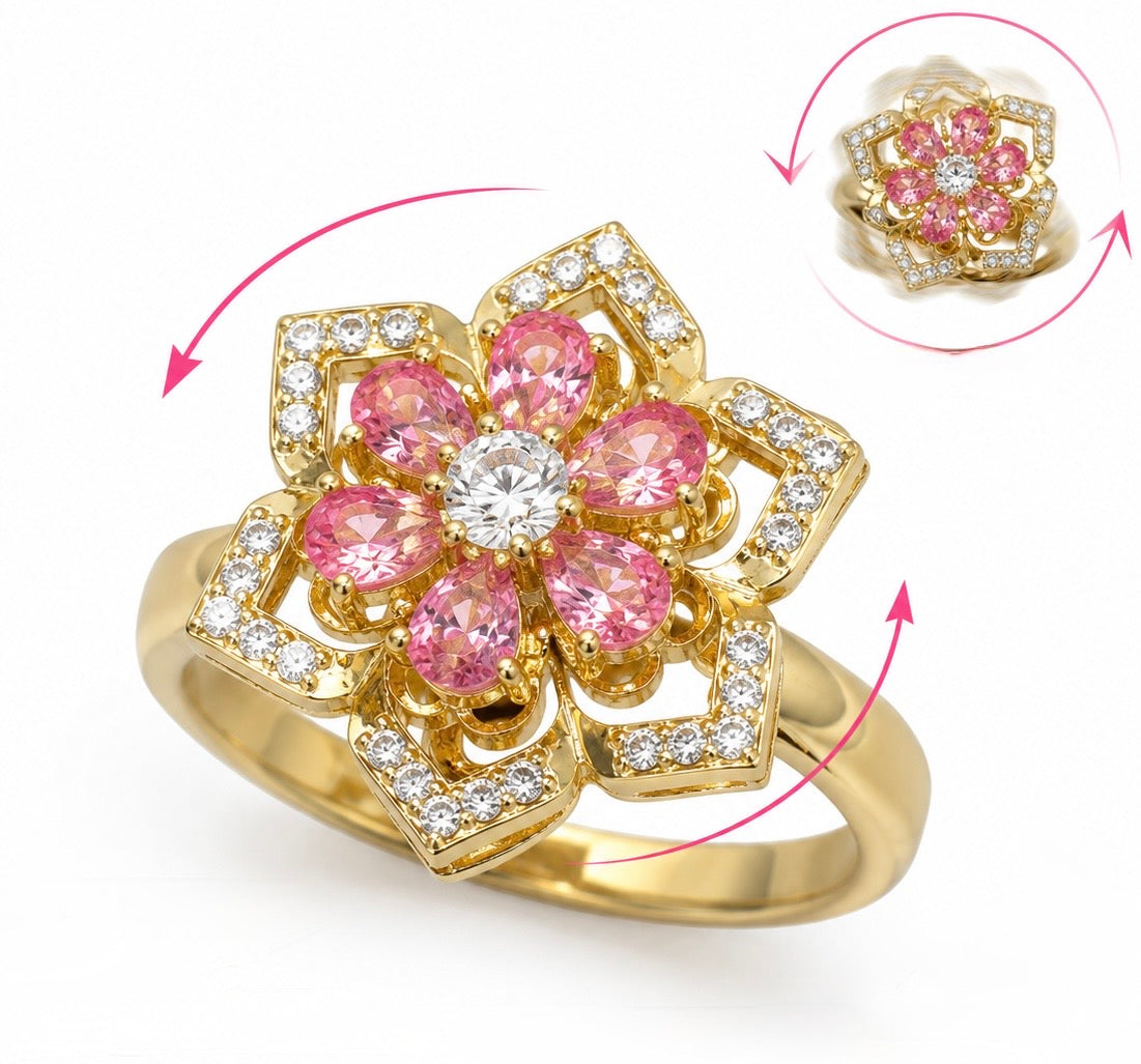 Anillo Flor Elegance Pink