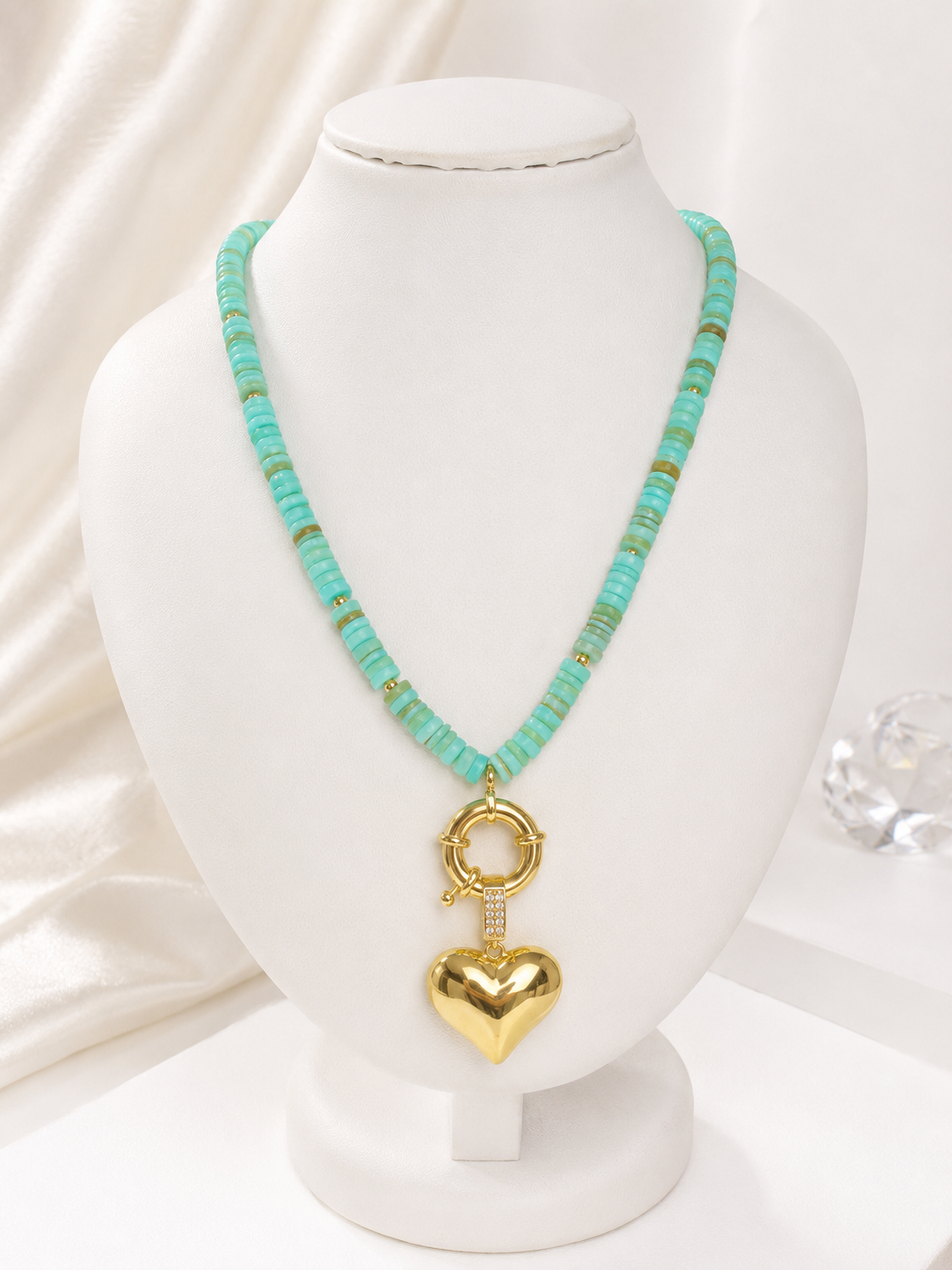 Collar Corazón Turquesa