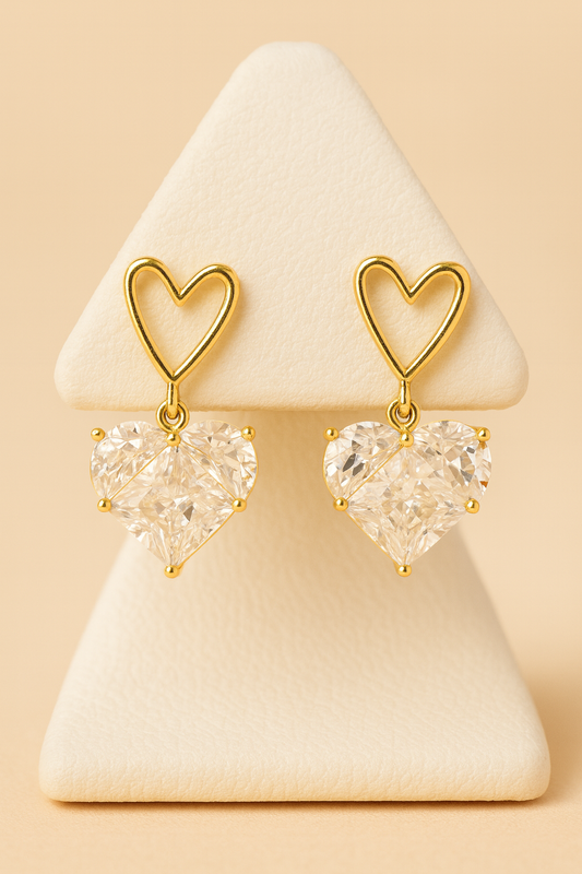 Aretes Corazón Doble