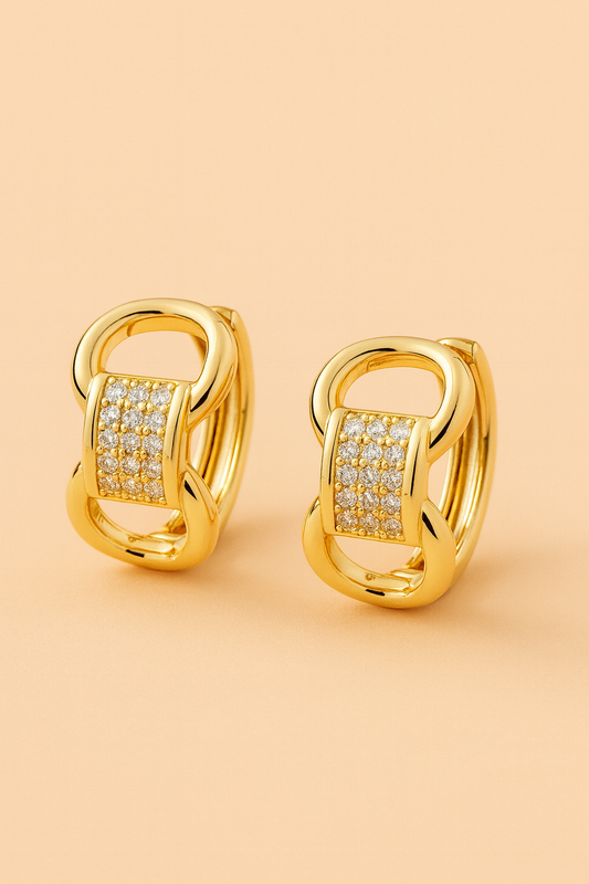 Aretes Elegantes Con Eslabones