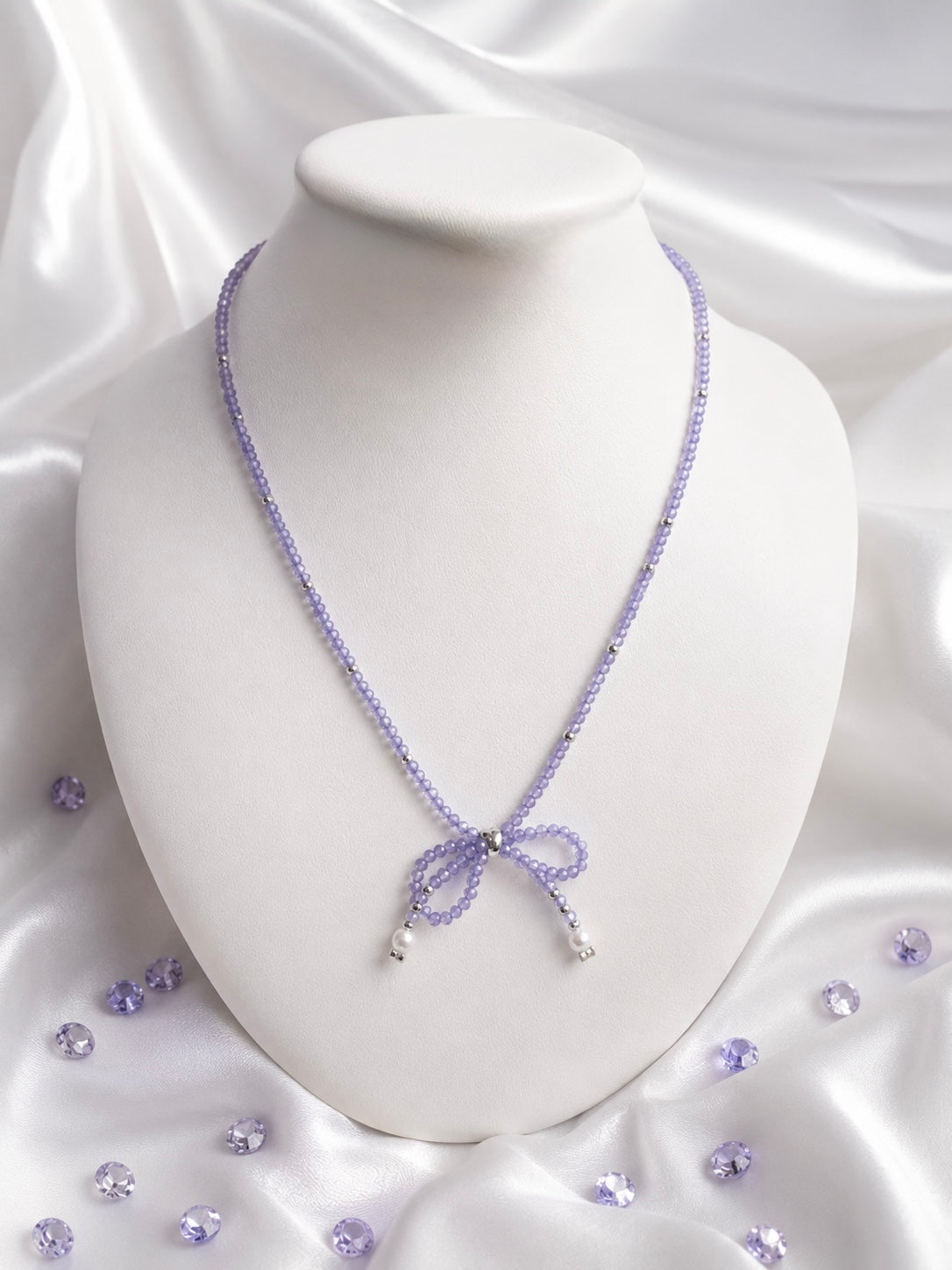 Collar Lazo Cristal Lavanda