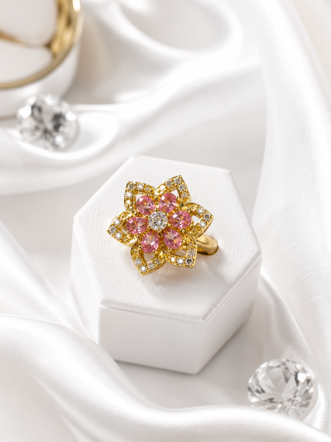 Anillo Flor Elegance Pink