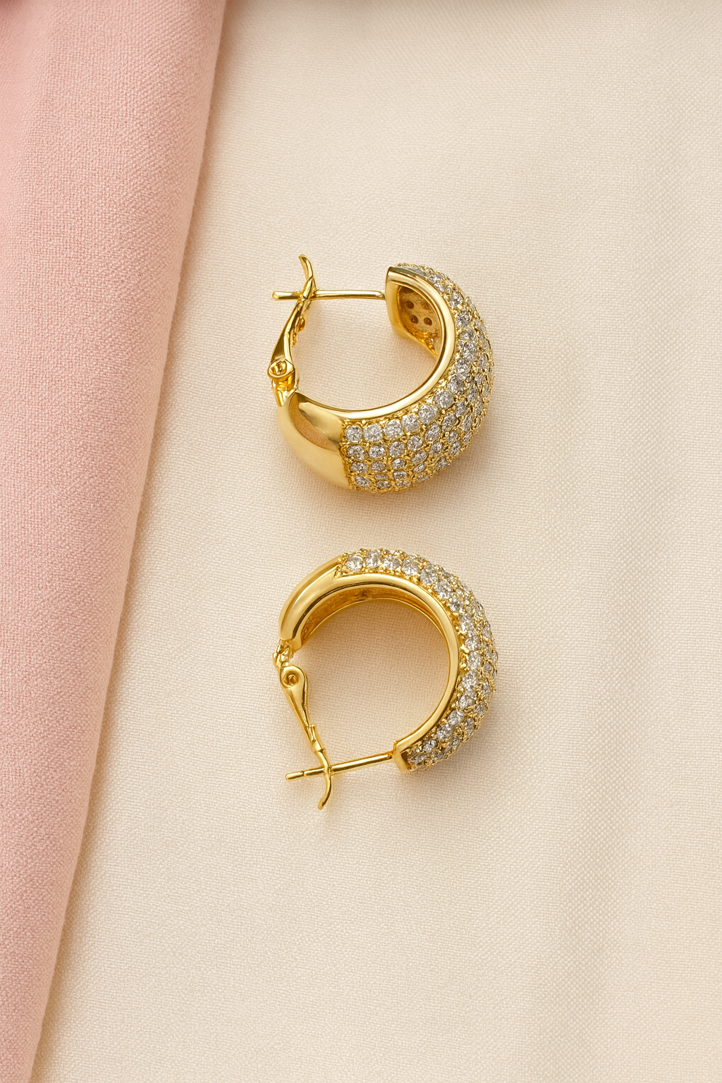 Aretes Aro Pavé de Lujo
