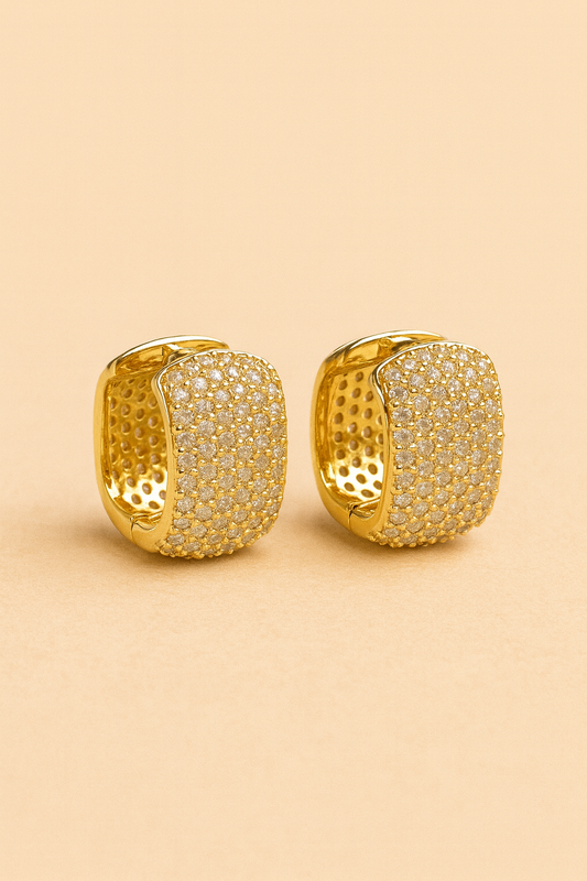 Aretes Maxi Brillo Cuadrados
