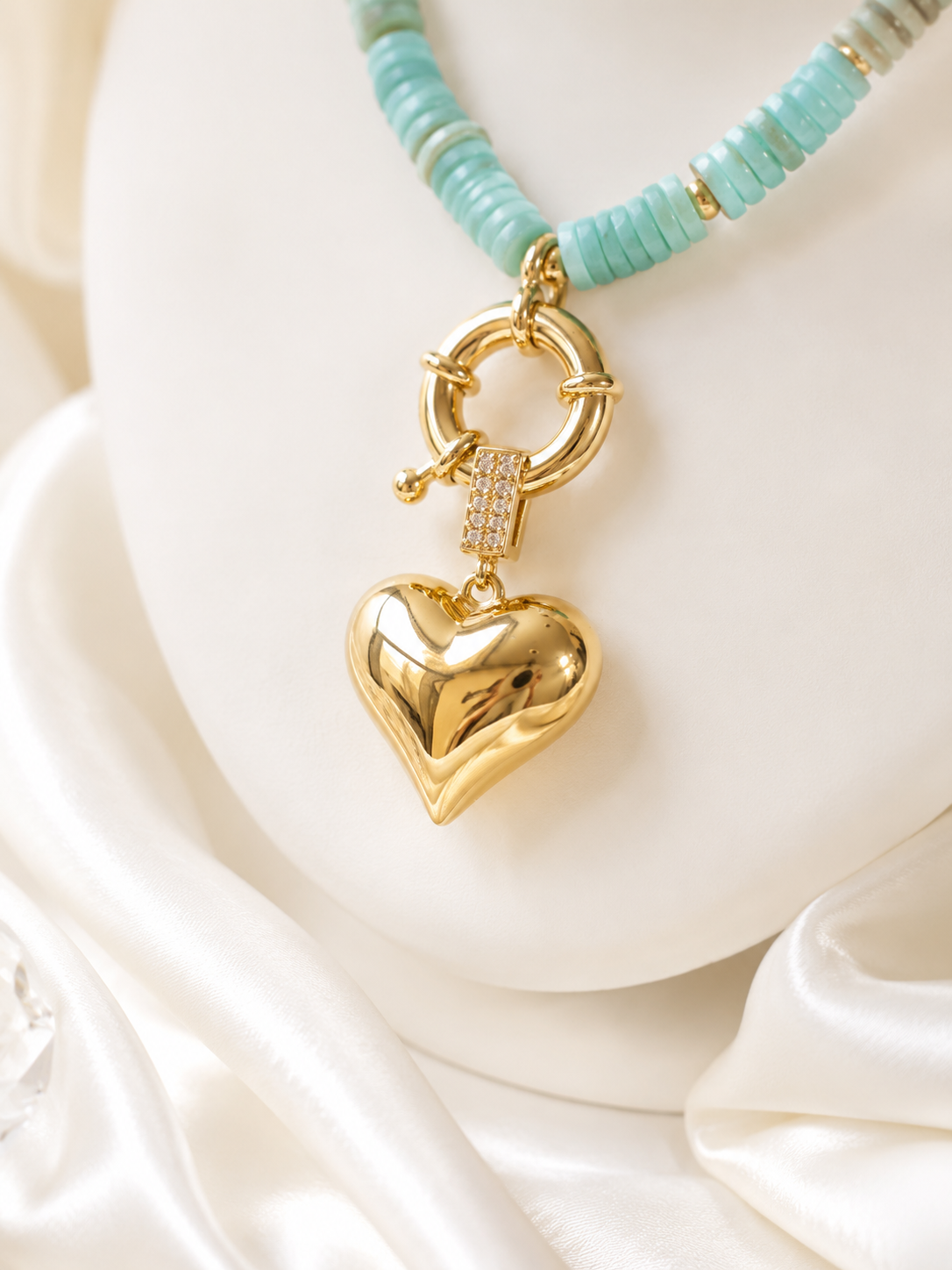 Collar Corazón Turquesa