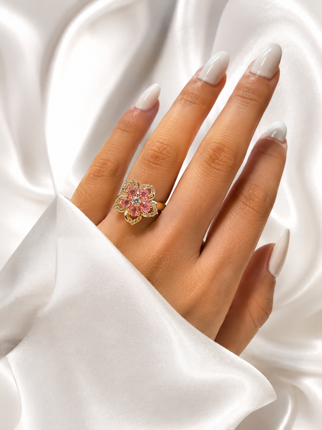 Anillo Flor Elegance Pink