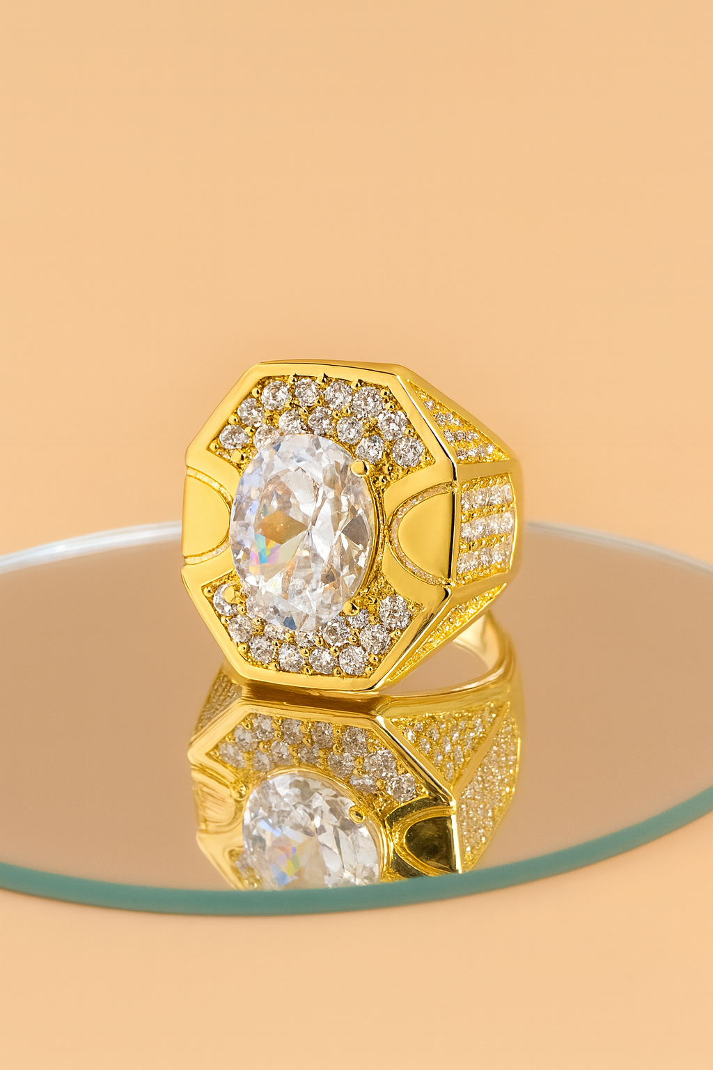Anillo Hexagonal de Lujo