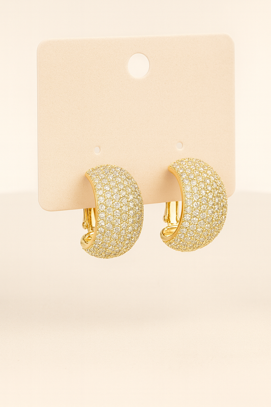 Aretes Aro Pavé de Lujo