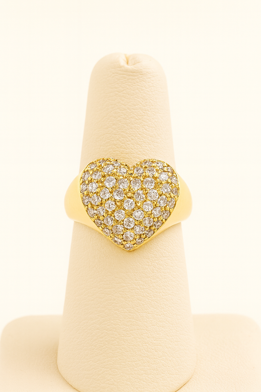 Anillo Corazón Grande Radiante