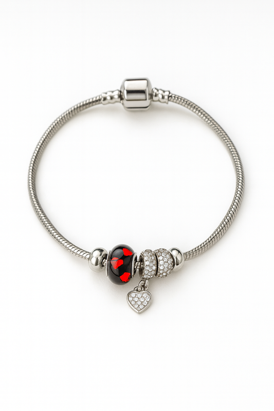 Manilla Corazón Enamorado Silver