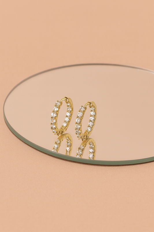 Aretes Aro Full Brillo
