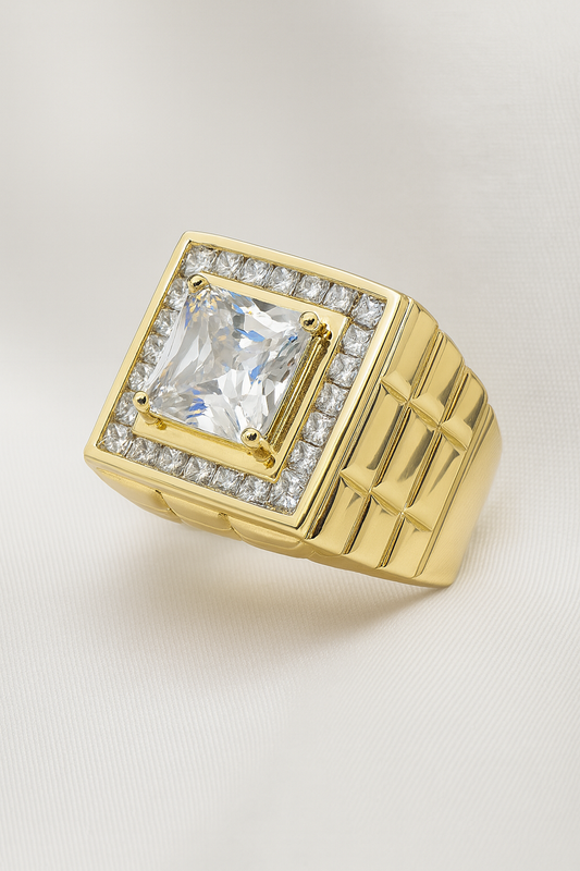 Anillo Masculino Cuadrado
