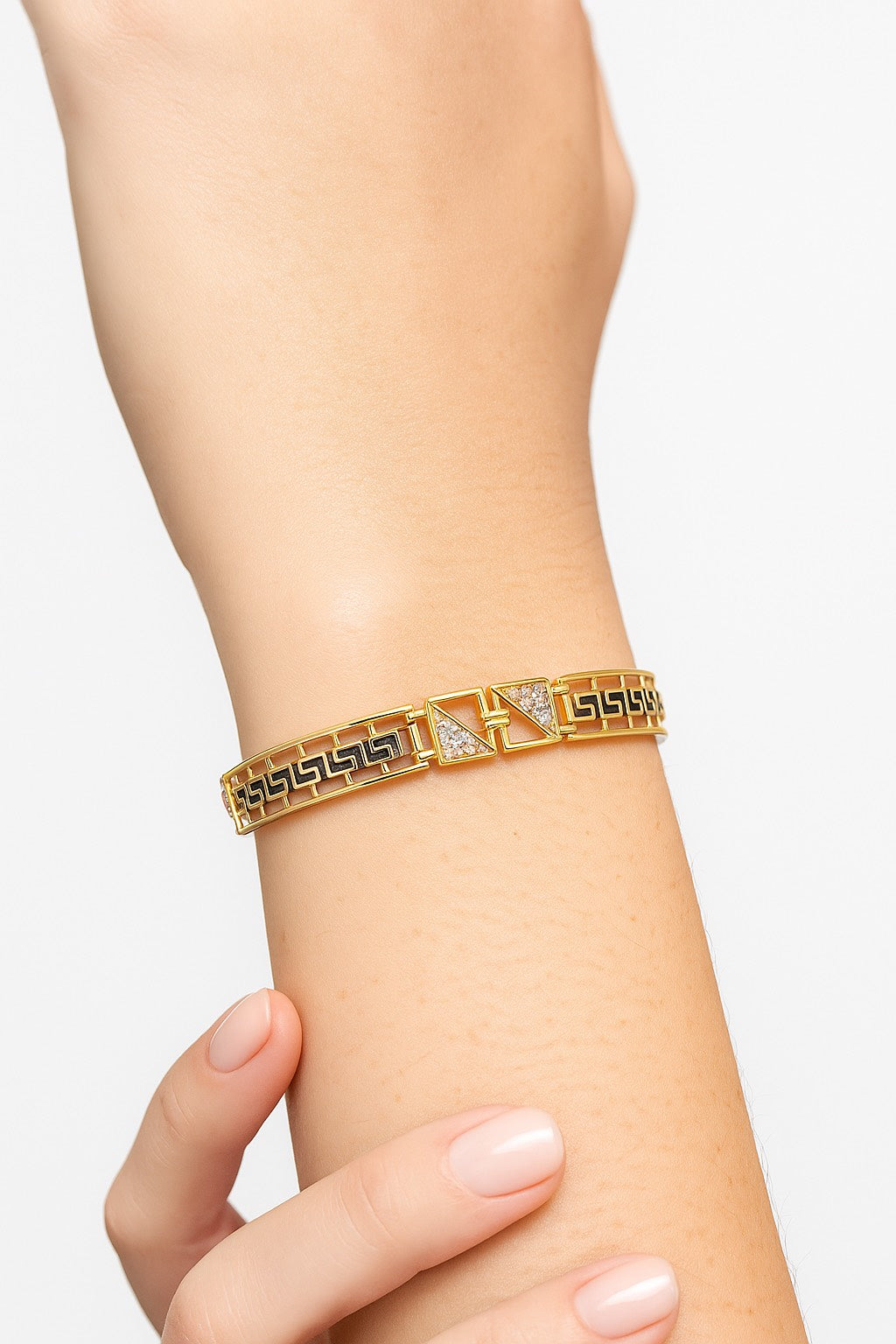 Pulsera Dorada Geométrica