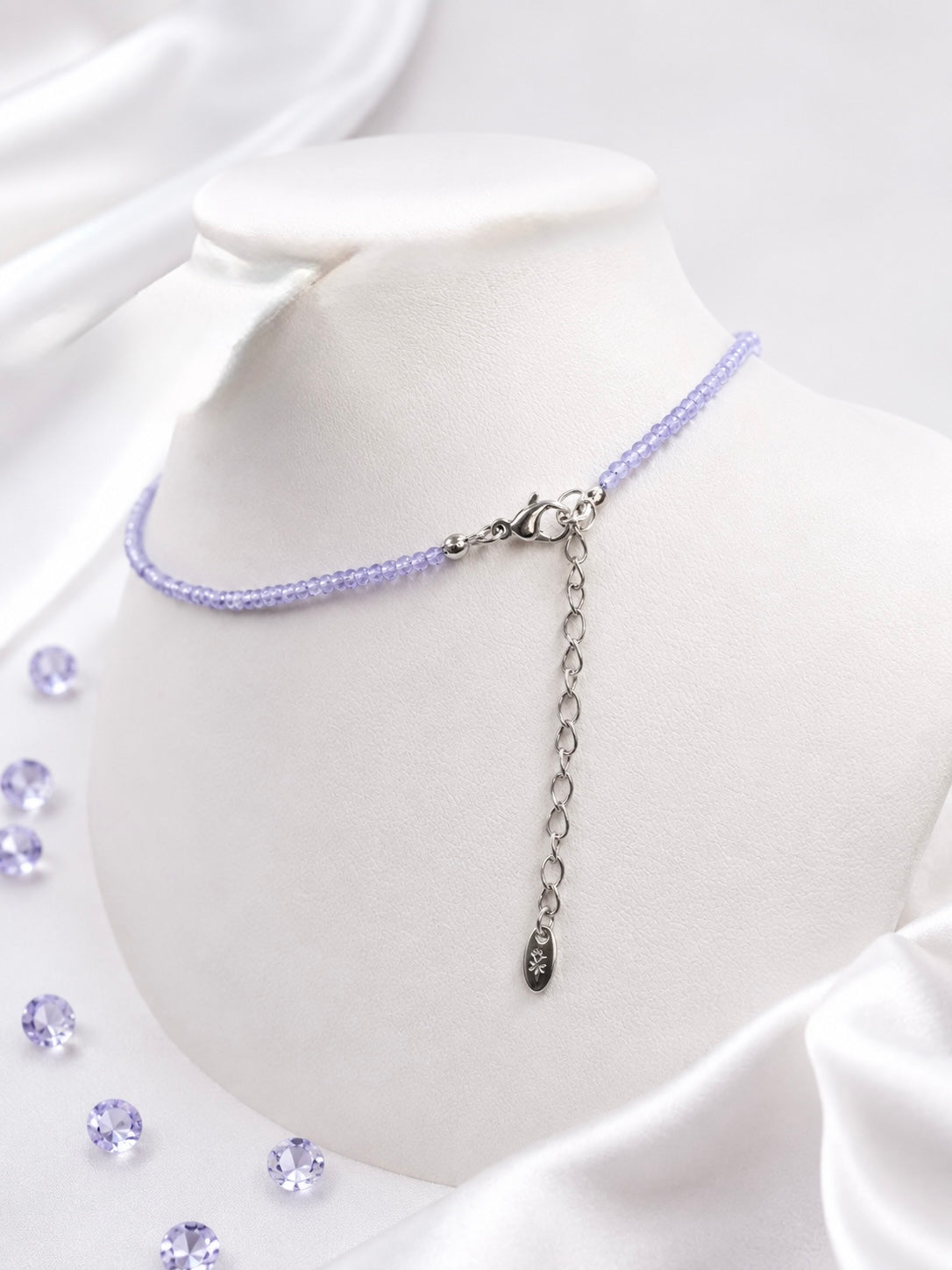 Collar Lazo Cristal Lavanda