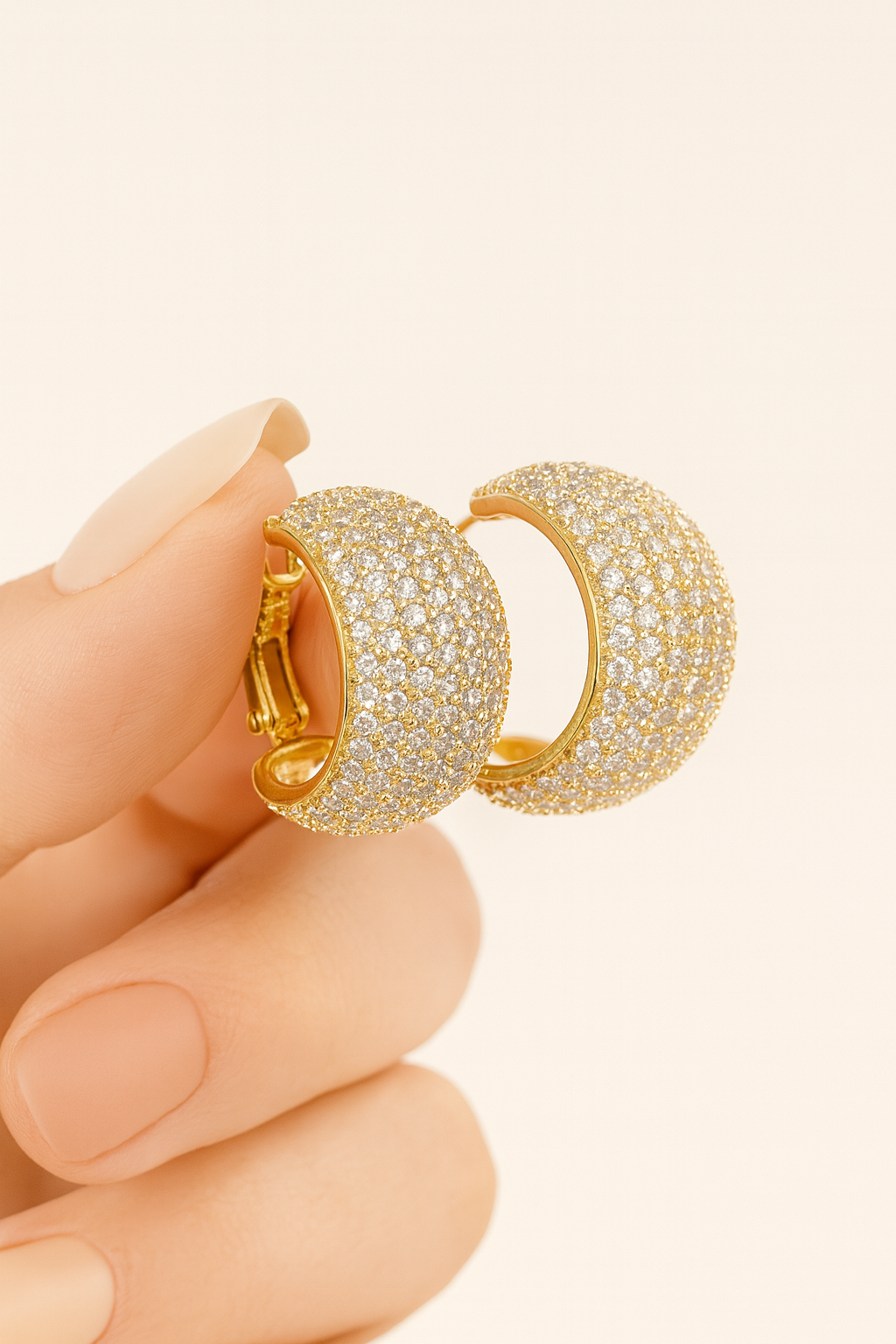 Aretes Aro Pavé de Lujo