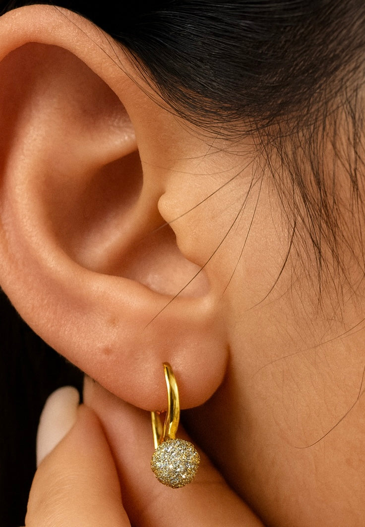 Aretes Bola Elegante Brillante