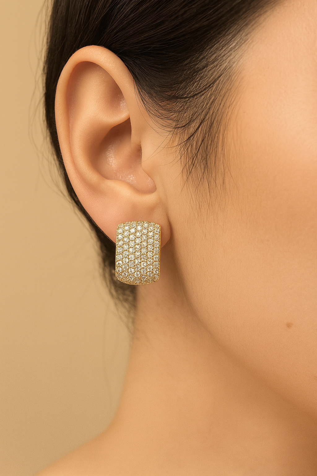 Aretes Maxi Brillo Cuadrados