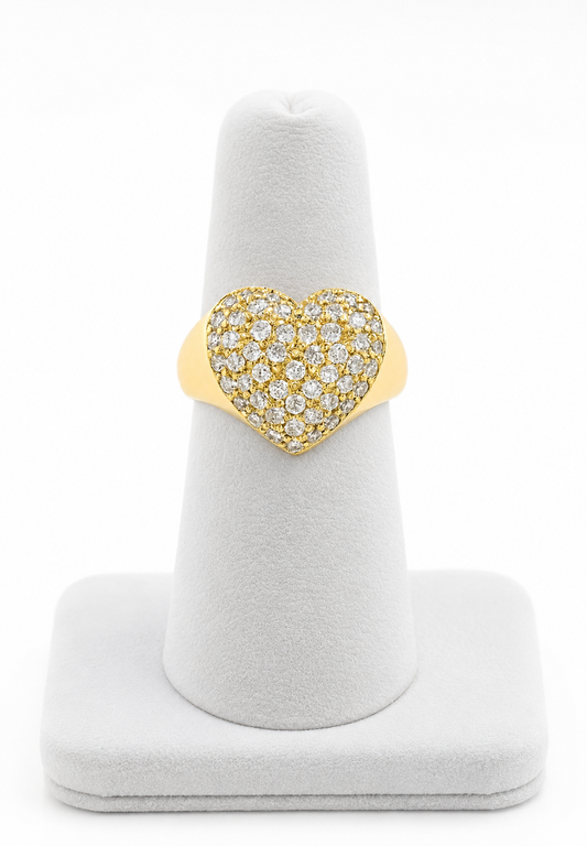 Anillo Corazón Grande Radiante