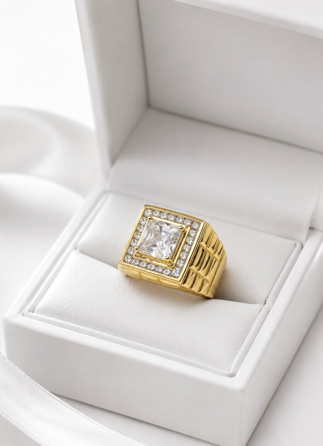 Anillo Masculino Cuadrado