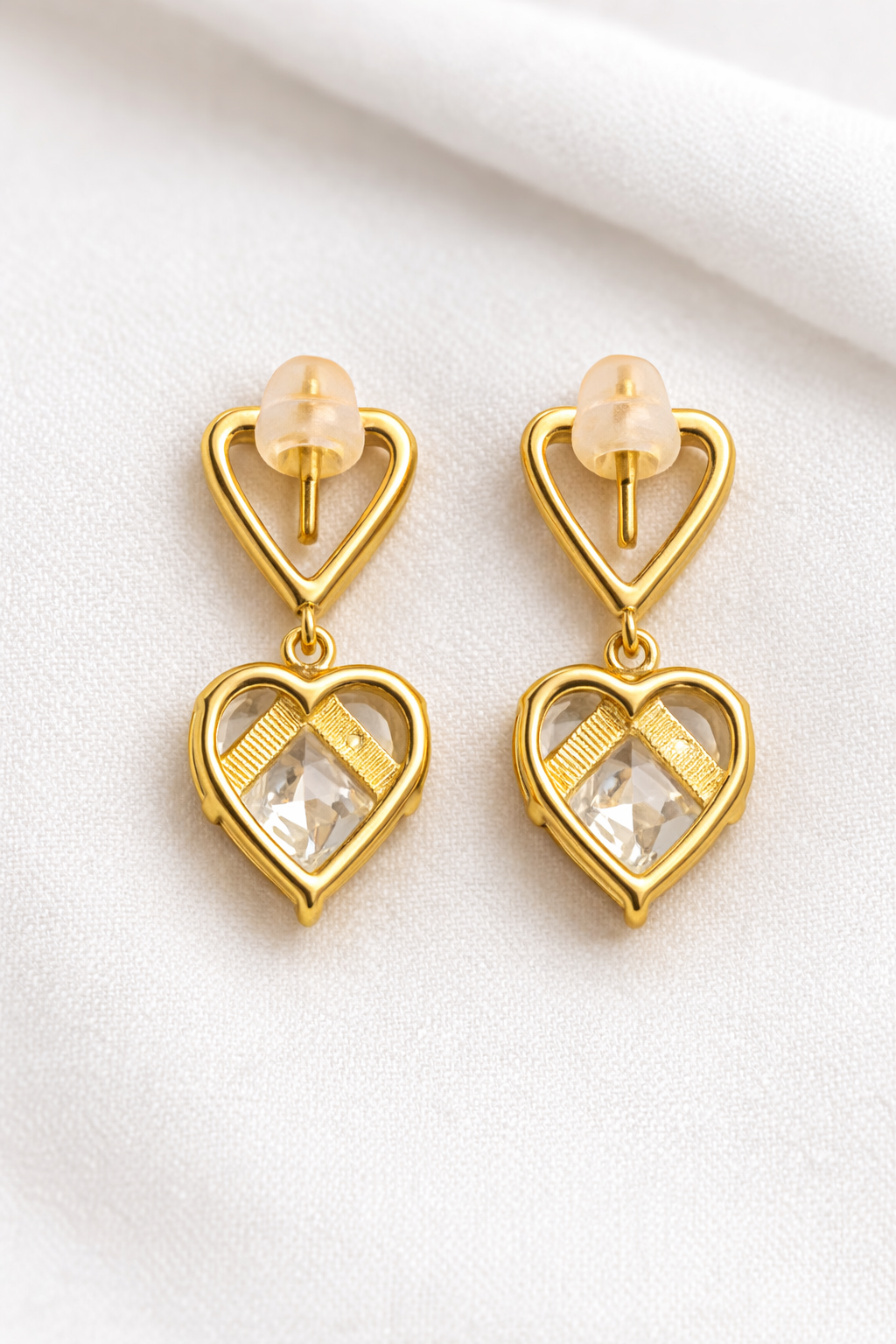 Aretes Corazón Doble