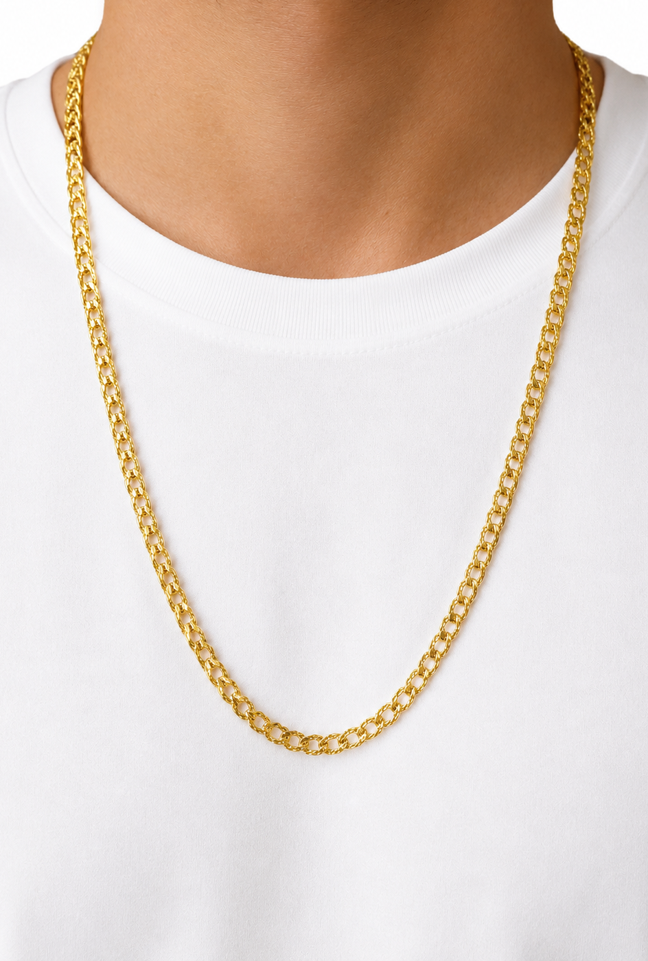 Cadena Unisex Laminada en Oro