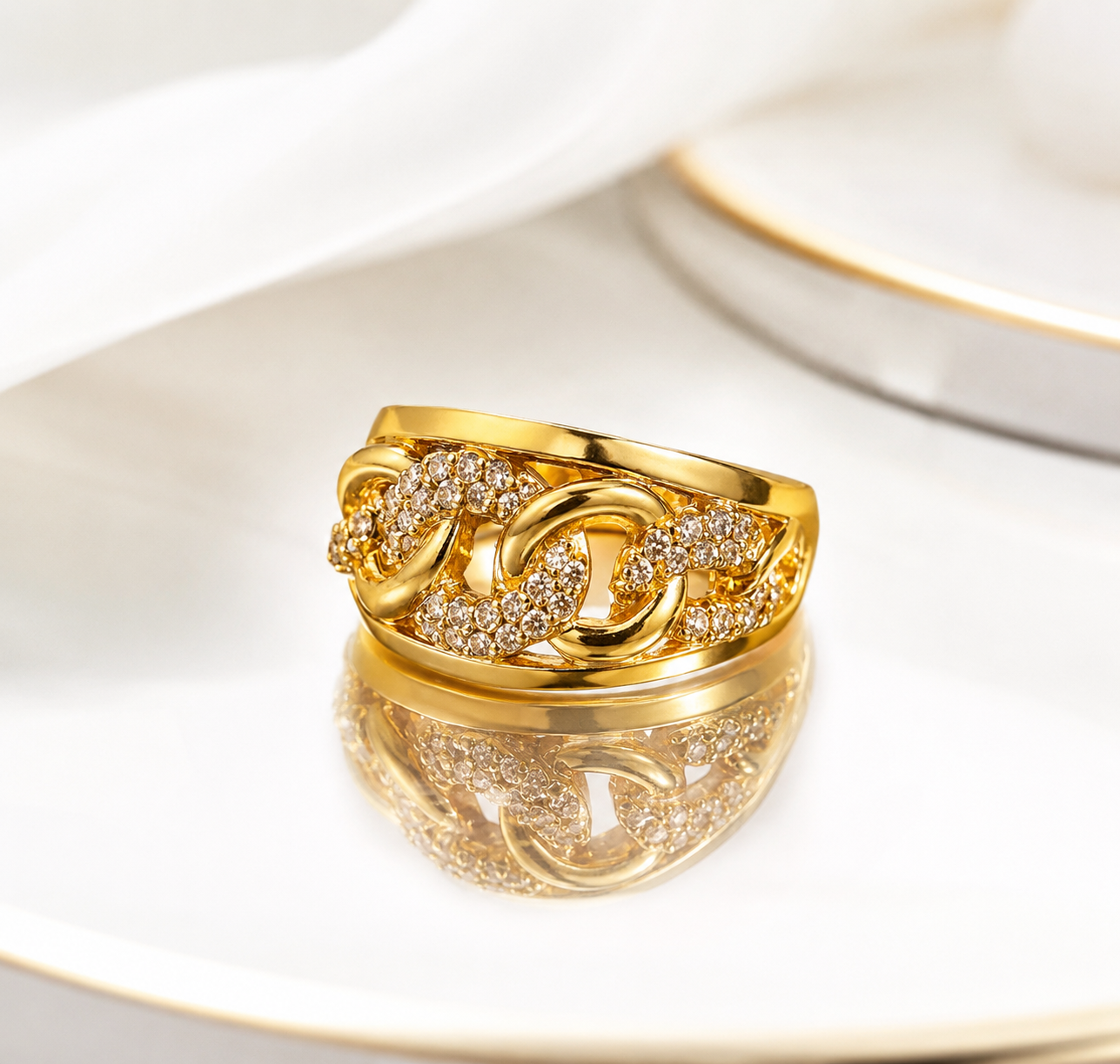 Anillo Cadena Amarre Elegancia