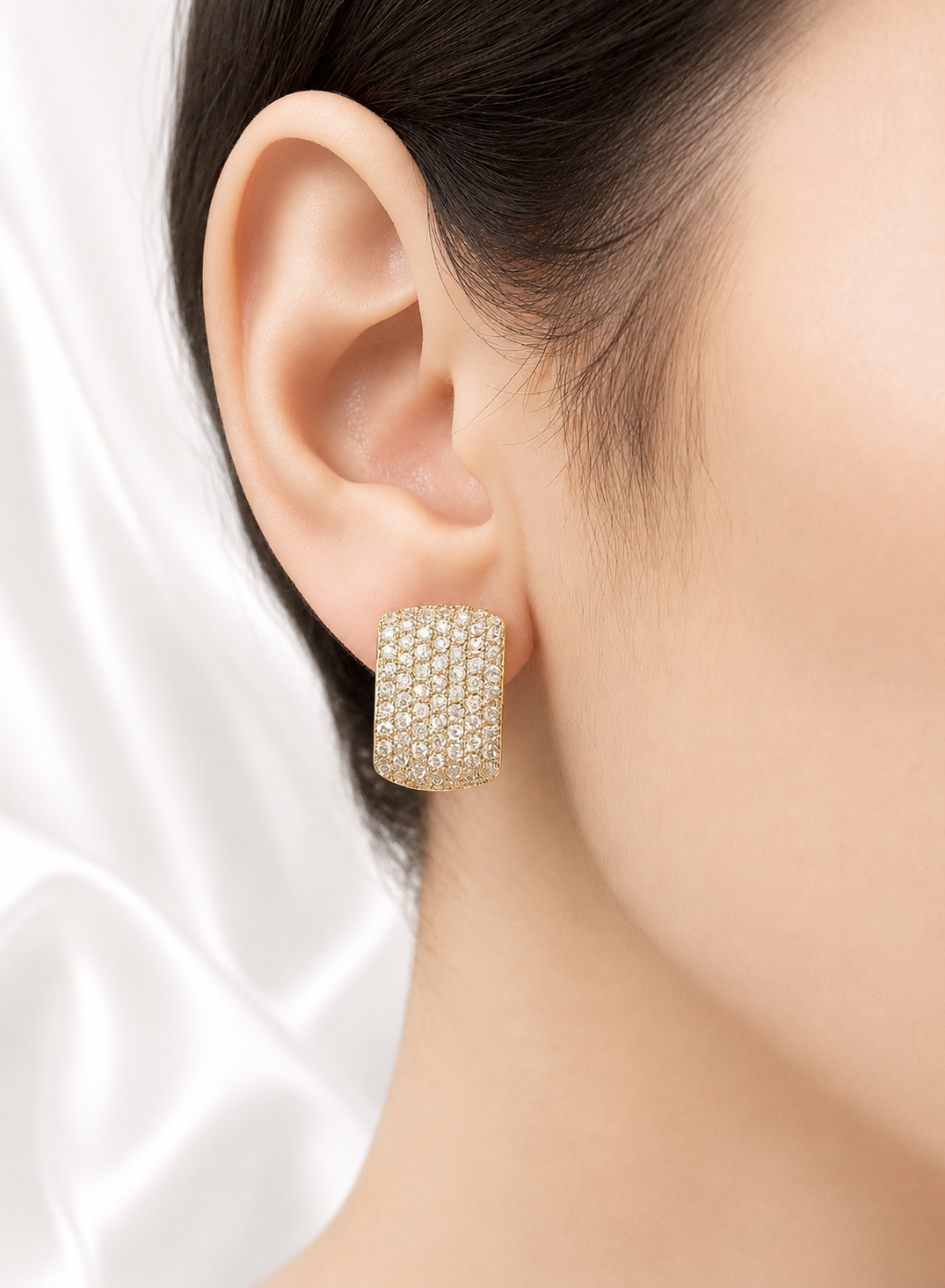 Aretes Maxi Brillo Cuadrados