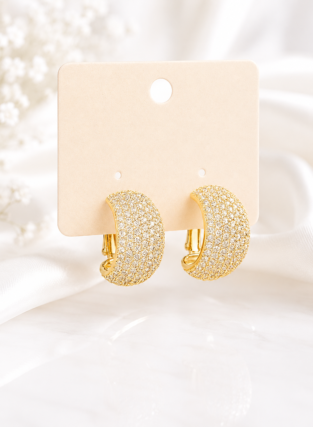 Aretes Aro Pavé de Lujo