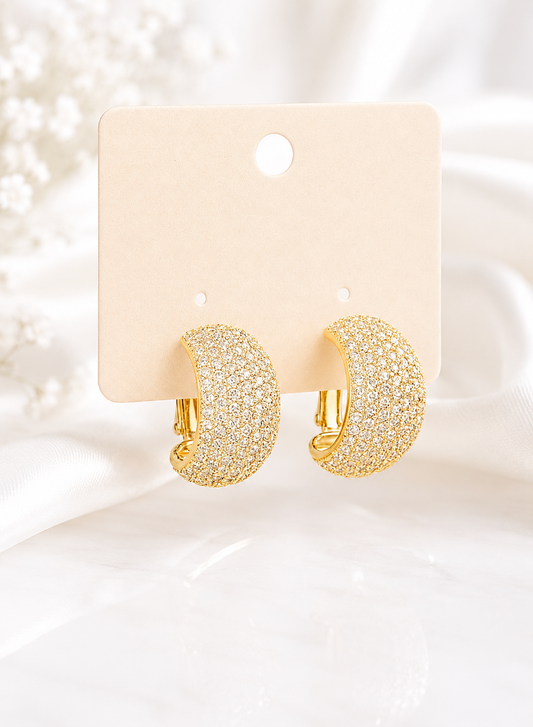 Aretes Aro Pavé de Lujo